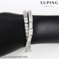 74671 xuping mode imitation schmuck silber farbe tennis diamantarmband